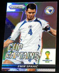 Emir Spahic [Green Crystal Prizm] Soccer Cards 2014 Panini Prizm World Cup Captains Prices