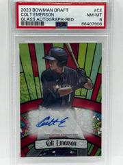Colt Emerson [Red] #BGA-CE Baseball Cards 2023 Bowman Draft Glass Autographs Prices