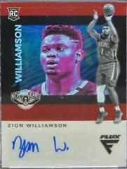 Zion Williamson [Red] Basketball Cards 2019 Panini Chronicles Flux Rookie Autographs Prices