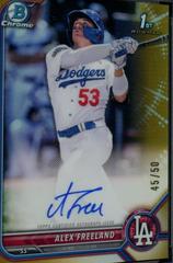 Alex Freeland [Gold] Baseball Cards 2022 Bowman Draft Chrome Autographs Prices
