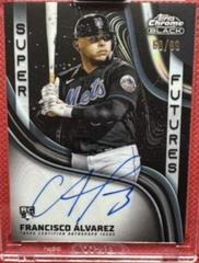 Francisco alvarez #SFA-FA Baseball Cards 2023 Topps Chrome Black Super Futures Autographs Prices