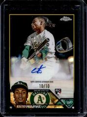 Esteury Ruiz [Black] Baseball Cards 2023 Topps Chrome Update Sapphire Autographs Prices