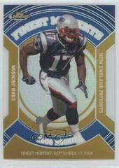 Chad Jackson [Gold Refractor] #RFM-CJ Football Cards 2007 Topps Finest Moments Prices
