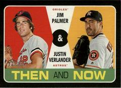 Jim Palmer / Justin Verlander Baseball Cards 2020 Topps Heritage Then and Now Prices