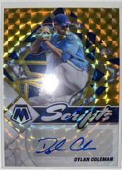 Dylan Coleman [Gold] #SC-DC Baseball Cards 2022 Panini Mosaic Scripts Autographs Prices