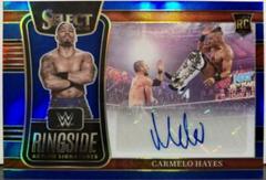 Carmelo Hayes [Blue Prizm] Wrestling Cards 2022 Panini Select WWE Ringside Action Signatures Prices