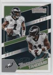 A. J. Brown, Jalen Hurts [Silver] #TDT-PHI Football Cards 2022 Panini Contenders Touchdown Tandems Prices