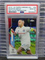 Memphis Depay [Red Wave Refractor] Soccer Cards 2019 Topps Chrome UEFA Champions League Prices