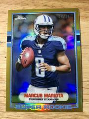 Marcus Mariota [Gold Refractor] #89-MM Football Cards 2015 Topps Chrome 1989 Super Rookie Prices