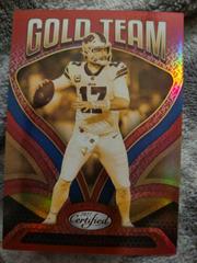 Josh Allen [Red] #GT-1 Football Cards 2022 Panini Certified Gold Team Prices