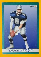 Troy Aikman #228 Football Cards 1991 Fleer Prices