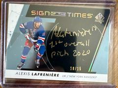 Alexis Lafreniere #SOTT-AL Hockey Cards 2022 SP Authentic Sign of the Times Prices
