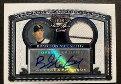 Brandon McCarthy [Autograph Relic] Baseball Cards 2005 Bowman Sterling Prices