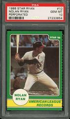 Nolan Ryan [Perforated] Baseball Cards 1986 Star Ryan Prices