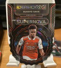 Bukayo Saka [Red Pulsar] Soccer Cards 2022 Panini Obsidian Supernova Prices
