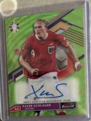 Xaver Schlager [Neon Green Refractor] #BCA-XV Soccer Cards 2023 Topps Finest Road to UEFA EURO Autograph Prices