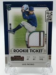 Luis Patino [Ticket Relic] Baseball Cards 2021 Panini Contenders Rookie Ticket Jersey Prices