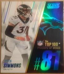 Justin Simmons #81 Football Cards 2023 Panini Score Top 100 Prices