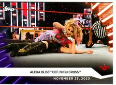 Alexa Bliss def. Nikki Cross [Purple] Wrestling Cards 2021 Topps WWE Women's Division Prices
