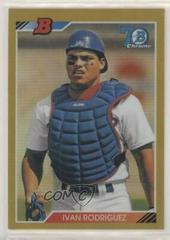 Ivan Rodriguez [Gold] #92B-IR Baseball Cards 2017 Bowman 1992 Chrome Prices