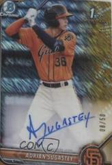 Adrian Sugastey [Gold Shimmer Refractor] #CPA-AS Baseball Cards 2022 Bowman Chrome Prospect Autographs Prices