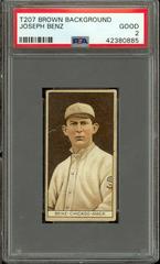 Joseph Benz Baseball Cards 1912 T207 Brown Background Prices
