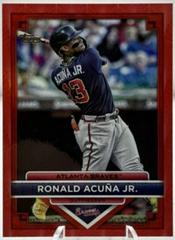 Ronald Acuna Jr. [Red] #50 Baseball Cards 2023 Topps Flagship Collection Prices