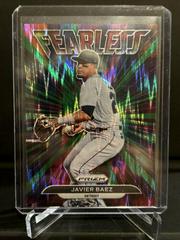 Javier Baez [Forest Green Flash Prizm] #FL-3 Baseball Cards 2022 Panini Prizm Fearless Prices