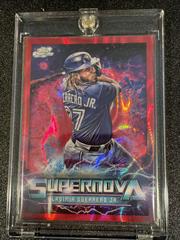 Vladimir Guerrero Jr. [Red Flare] Baseball Cards 2022 Topps Cosmic Chrome Supernova Prices