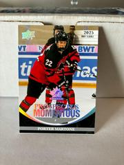 Porter Martone #PM-18 Hockey Cards 2023 Upper Deck Team Canada Juniors Prospectus Momentous Prices