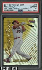 Mike Trout [Gold Refractor] #97BC-MT Baseball Cards 2017 Bowman's Best 1997 Cuts Prices