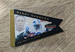 Barry Sanders [Gold Foil] #35 Football Cards 1998 Playoff Contenders Pennants Prices
