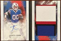 James Cook #BPA-JCO Football Cards 2022 Panini Origins Rookie Booklet Patch Auto Prices