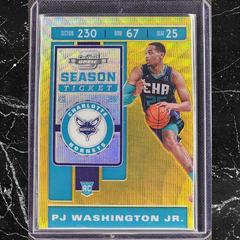 PJ Washington Jr. [Variation Gold Wave] Basketball Cards 2019 Panini Contenders Optic Prices