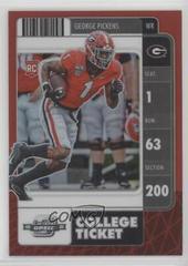George Pickens [Red] Football Cards 2022 Panini Chronicles Draft Picks Contenders Optic Prices