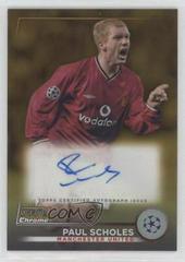 Paul Scholes [Gold] #CA-PS Soccer Cards 2022 Stadium Club Chrome UEFA Competitions Autographs Prices