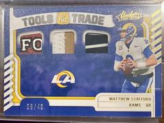 Matthew Stafford [Prime] #TTT-3 Football Cards 2022 Panini Absolute Tools of the Trade Triple Prices