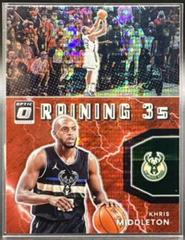 Khris Middleton [Red Pulsar] #3 Basketball Cards 2021 Panini Donruss Optic Raining 3s Prices
