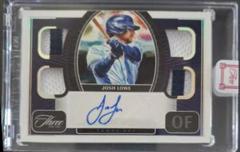 Josh Lowe [Silver] #QJA-JL Baseball Cards 2022 Panini Three and Two Quad Jersey Autographs Prices