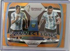 Angel Di Maria, Lionel Messi [Orange] Soccer Cards 2022 Panini Prizm World Cup Connections Prices