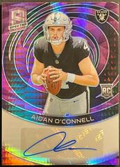 Aidan O'Connell #25 Football Cards 2023 Panini Spectra Rookie Autograph Neon Pink Prices
