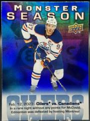 Connor McDavid #MS-54 Hockey Cards 2023 Upper Deck Monster Season Prices