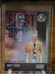 Brett Favre [Red Zone] #FB-BF Football Cards 2022 Panini Score First Ballot Prices