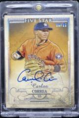 Carlos Correa [Rainbow] Baseball Cards 2016 Topps Five Star Autographs Prices