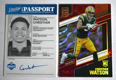 Christian Watson #NPS-CW Football Cards 2022 Panini Prestige NFL Passport Signatures Prices