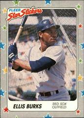 Ellis Burks #6 Baseball Cards 1988 Fleer Star Stickers Prices