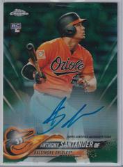 Anthony Santander [Green Refractor] Baseball Cards 2018 Topps Chrome Rookie Autograph Prices