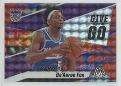 De'Aaron Fox [Reactive Blue] #3 Basketball Cards 2019 Panini Mosaic Give and Go Prices