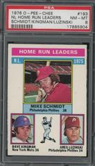 NL Home Run Leaders [Schmidt, Kingman, Luzinski] Baseball Cards 1976 O Pee Chee Prices