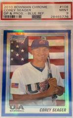 Corey Seager [Blue Refractor] Baseball Cards 2010 Bowman Chrome Draft Picks & Prospects Prices